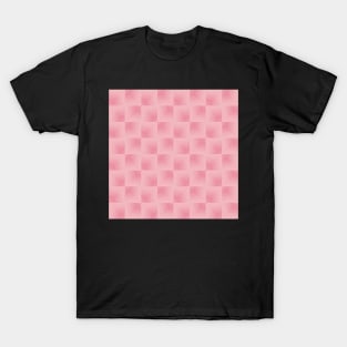 Cotton Candy Pink Abstract Watercolor Square Optical Illusion Tiles T-Shirt